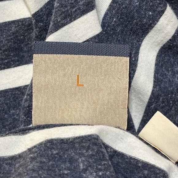 Hugo Boss Orange Men's Short Sleeve T-Shirt Slate Blue Stripe Size L Large - Picture 7 of 7